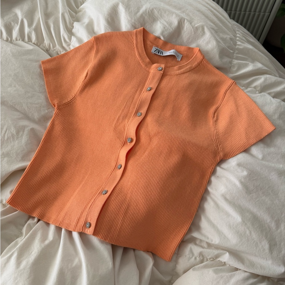 Zara cropped cardigan sweater